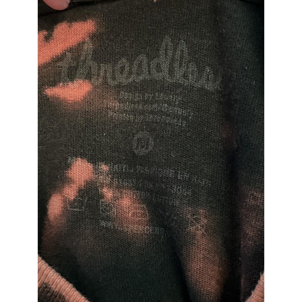 Emotional Support Demon Threadless Shirt Mens Medium Black Bleach Tie Dye Gothic - Picture 6 of 6